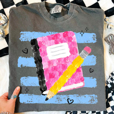 Preppy Fingerpaint Notebook DTF Transfer DTF Heat Press Transfer from Sweet Tee Transfers