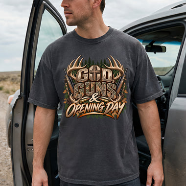 God, Guns & Opening Day DTF Transfer DTF Heat Press Transfer from Sweet Tee Transfers