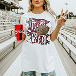 Friday Night Lights Maroon and White DTF Transfer DTF Heat Press Transfer from Sweet Tee Transfers