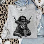 Hot Mess Highland Cow DTF Transfer DTF Heat Press Transfer from Sweet Tee Transfers