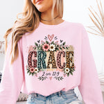 Grace 2 Cor 12:9 Floral Leopard DTF Transfer DTF Heat Press Transfer from Sweet Tee Transfers