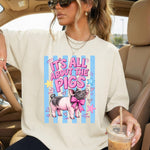 It's All About the Pigs Striped DTF Transfer DTF Heat Press Transfer from Sweet Tee Transfers