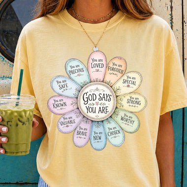 God Says You Are DTF Transfer DTF Heat Press Transfer from Sweet Tee Transfers