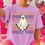 Spooky Vibes Ghost Peace Sign DTF Transfer DTF Heat Press Transfer from Sweet Tee Transfers