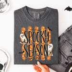 Spooky Season Striped with Ghost DTF Transfer DTF Heat Press Transfer from Sweet Tee Transfers