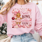 Sweet Bows and Gingerbread Glow DTF Transfer DTF Heat Press Transfer from Sweet Tee Transfers
