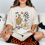 Tis the Season Cheetah Checkered Polka Dot Ghost DTF Transfer DTF Heat Press Transfer from Sweet Tee Transfers