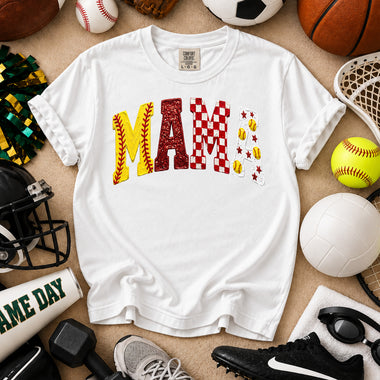 Softball MAMA Painted DTF Transfer DTF Heat Press Transfer from Sweet Tee Transfers