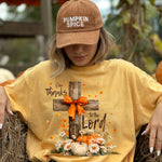 Give Thanks to the Lord Fall Cross DTF Transfer DTF Heat Press Transfer from Sweet Tee Transfers