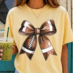 Football Bow DTF Transfer DTF Heat Press Transfer from Sweet Tee Transfers