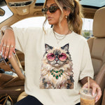Glam Cat DTF Transfer DTF Heat Press Transfer from Sweet Tee Transfers