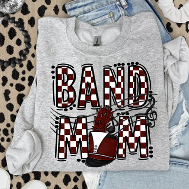 Retro Band Mom Maroon DTF Transfer DTF Heat Press Transfer from Sweet Tee Transfers