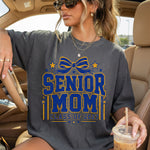 Senior Mom Class of 2027 Blue and Gold DTF Transfer DTF Heat Press Transfer from Sweet Tee Transfers
