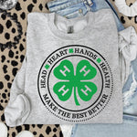 4H Clover Heart Hands Head Health DTF Transfer DTF Heat Press Transfer from Sweet Tee Transfers
