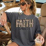 Faith Leopard Print Ephesians 2:8 DTF Transfer DTF Heat Press Transfer from Sweet Tee Transfers