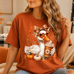 Fall Goose with Coffee DTF Transfer DTF Heat Press Transfer from Sweet Tee Transfers