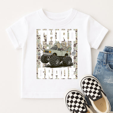 Camo Monster Truck Third Grade DTF Transfer DTF Heat Press Transfer from Sweet Tee Transfers
