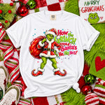 How the Grinch Stole Santa's Ho Ho Hos DTF Transfer DTF Heat Press Transfer from Sweet Tee Transfers