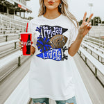 Friday Night Lights Black and Royal Pennant DTF Transfer DTF Heat Press Transfer from Sweet Tee Transfers