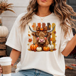Pumpkin Highland Cow DTF Transfer DTF Heat Press Transfer from Sweet Tee Transfers
