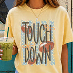 Touchdown Football Striped DTF Transfer DTF Heat Press Transfer from Sweet Tee Transfers