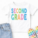 Back to School Pastel Bold Letters Second Grade DTF Transfer DTF Heat Press Transfer from Sweet Tee Transfers