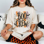 Boo Crew Striped with Ghost and Bats DTF Transfer DTF Heat Press Transfer from Sweet Tee Transfers