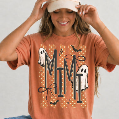 Halloween Ghost MiMi Striped DTF Transfer DTF Heat Press Transfer from Sweet Tee Transfers