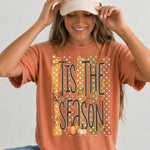 Tis the Season Fall Striped DTF Transfer DTF Heat Press Transfer from Sweet Tee Transfers