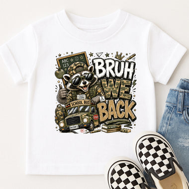 Raccoon Bruh We Back DTF Transfer DTF Heat Press Transfer from Sweet Tee Transfers