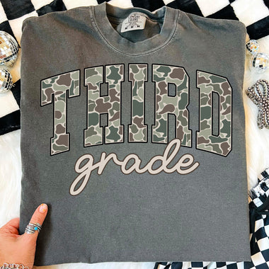 Camo Third Grade DTF Transfer DTF Heat Press Transfer from Sweet Tee Transfers