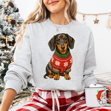 Christmas Dog Dachshund DTF Transfer DTF Heat Press Transfer from Sweet Tee Transfers