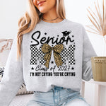 Senior Mom Class of 2027 I'm Not Crying You're Crying Cheetah Bow DTF Transfer DTF Heat Press Transfer from Sweet Tee Transfers