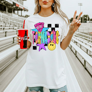 Tornadoes School Mascot DTF Transfer – Checkered Design DTF Heat Press Transfer from Sweet Tee Transfers