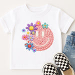 Faux Yarn Retro Smiley Face DTF Transfer DTF Heat Press Transfer from Sweet Tee Transfers