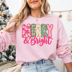 Merry & Bright Christmas DTF Transfer DTF Heat Press Transfer from Sweet Tee Transfers