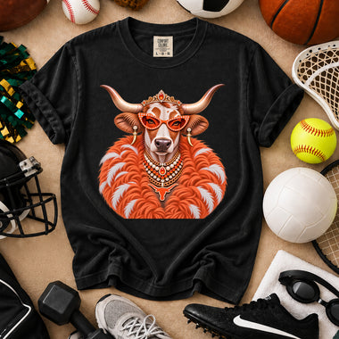Glam TX Longhorn DTF Transfer DTF Heat Press Transfer from Sweet Tee Transfers