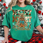 Merry Christmas Stacked Western Bow DTF Transfer DTF Heat Press Transfer from Sweet Tee Transfers