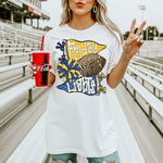 Friday Night Lights Navy and Yellow DTF Transfer DTF Heat Press Transfer from Sweet Tee Transfers