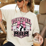 Volleyball Mom Pink Bow DTF Transfer DTF Heat Press Transfer from Sweet Tee Transfers