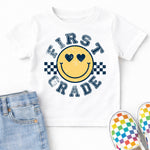 Checkered Smiley First Grade DTF Transfer DTF Heat Press Transfer from Sweet Tee Transfers