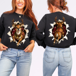 Reindeer Front and Back DTF Transfer DTF Heat Press Transfer from Sweet Tee Transfers