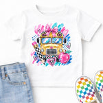Preppy Bus with Bow DTF Transfer DTF Heat Press Transfer from Sweet Tee Transfers