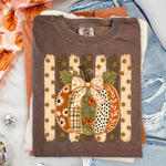 Fall Pumpkin Patchwork Striped Polkadots DTF Transfer DTF Heat Press Transfer from Sweet Tee Transfers