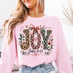 Joy John 16:22 Leopard Floral DTF Transfer DTF Heat Press Transfer from Sweet Tee Transfers