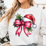 Santa Bow Hat DTF Transfer DTF Heat Press Transfer from Sweet Tee Transfers