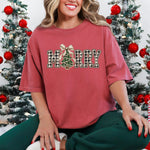 Merry Black Checkered Christmas Tree DTF Transfer DTF Heat Press Transfer from Sweet Tee Transfers