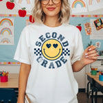 Checkered Smiley Second Grade DTF Transfer DTF Heat Press Transfer from Sweet Tee Transfers