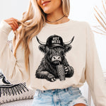 Hot Mess Highland Cow DTF Transfer DTF Heat Press Transfer from Sweet Tee Transfers