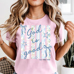 God Is Good Striped Pastels DTF Transfer DTF Heat Press Transfer from Sweet Tee Transfers